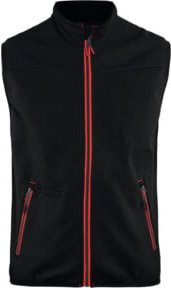 Blakläder Softshell Weste Service Plus Unisex in Schwarz/Rot, Größe: M - Bild 1