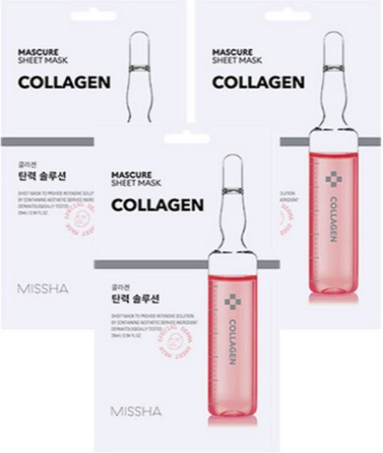 MISSHA Mascure Kollagen Tuchmaske, 4 Stück, Unisex - Bild 1