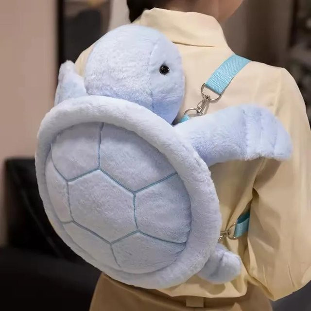 Yiran toy Schildkröte Rucksack Plüschtier, 40cm, Blau, ab 14 Jahre - Bild 1