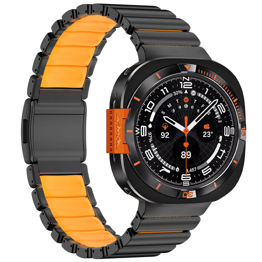 CAOWTAN Armband und Gehäuse für Samsung Galaxy Watch Ultra, Titan, Edelstahl, Unisex - Bild 4