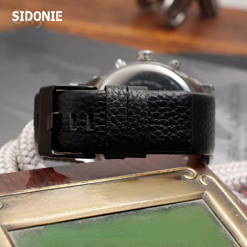 Diesel Uhrenarmband Leder, Schwarz, Unisex - Bild 2