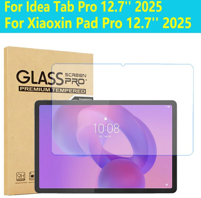 Lenovo Xiaoxin Pad Pro 12,7 Zoll 2025 Displayschutzfolie aus gehärtetem Glas, transparent - Bild 1