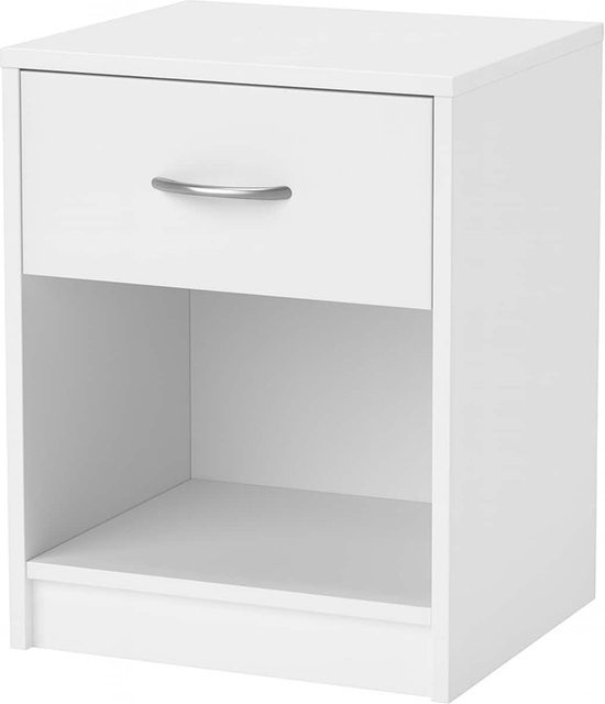 HTI-Line Nachtschrank Nina mit Schublade, Weiß, B/T/H: 35 x 50 x 40 cm - Bild 1