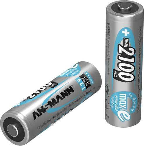 Ansmann maxE HR06 Mignon AA Akku NiMH 2100 mAh 1.2V Silber - Bild 1