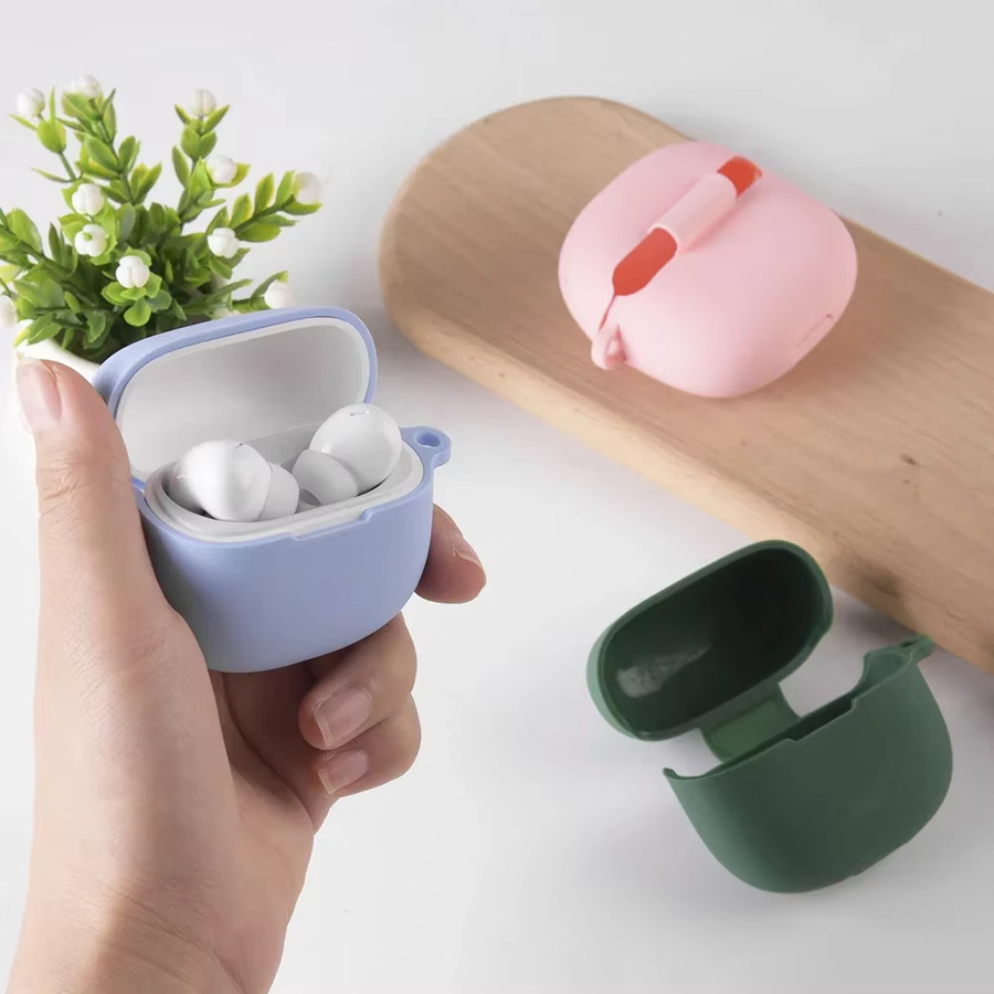 Silikon Schutzhülle mit Haken für Xiaomi Redmi Buds 6 Lite in Einfarbig - Bild 3