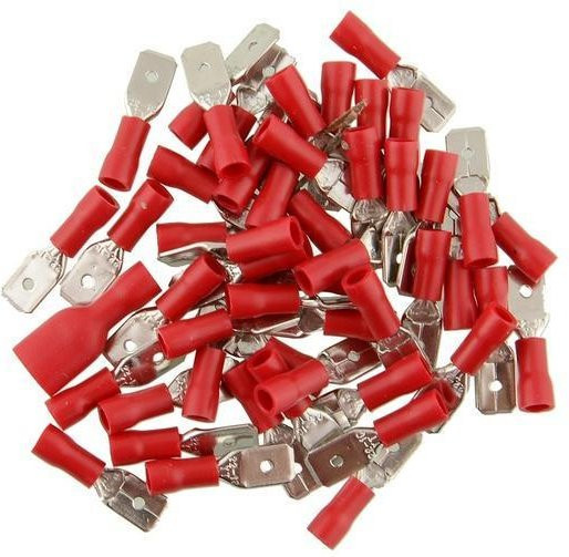 Maxnina Isolierte Spatenstecker und Buchsen Kabelverbinder Set, 100 Stück, Rot und Blau - Bild 1