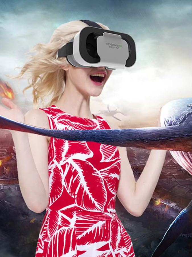 Shinecon VR-Brille 3D-Headset für mobile Smartphones in Weiß - Bild 5