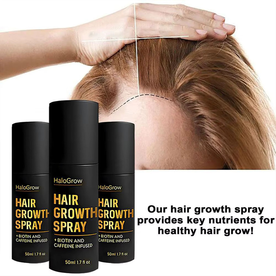 HaloGrow Haarwuchsspray, 50 ml, mit Biotin, Koffein und Ingwerwurzelextrakt - Bild 5