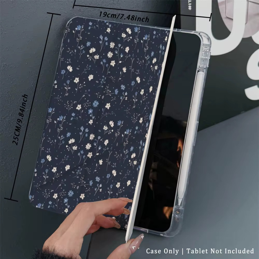 Vollflächige iPad Hülle mit Blumenmuster für Apple iPad Pro 10/11 Zoll und iPad Air 3/4/5 in Multicolour - Bild 3