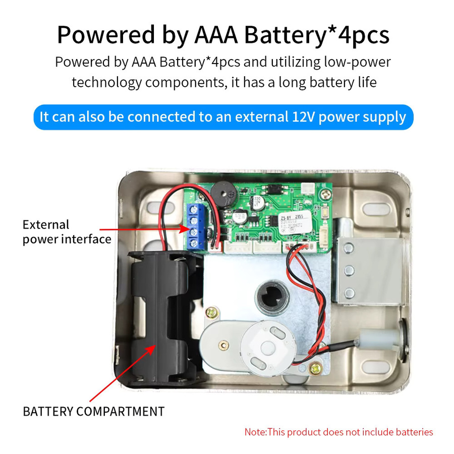 LUCKING DOOR Fingerabdruck-Haustürschloss in Schwarz mit Tuya App-Unterstützung, Bluetooth und IC-Karten-Gateway-Entsperrung für schlüssellosen Zugang - Bild 5