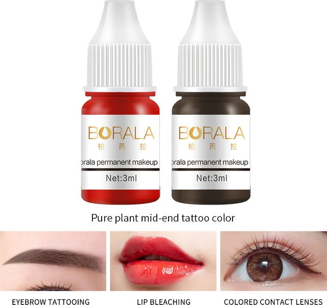 Borala Permanent-Make-up-Pigmente, 3 ml, 6 Farben - Bild 1