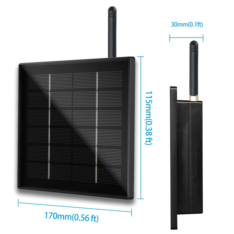 Heltec 4W Solar LoRa Node Wasserdicht mit Batterie für Meshtastic APP in Schwarz - Bild 2