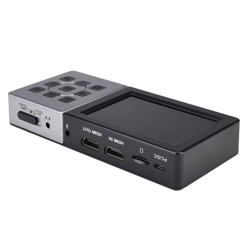 Ezcap 273A HDMI Videoaufnahmekarte in Rot mit 1080P 60Hz Full HD, Spieleaufzeichnungsbox mit Bildschirmplayer, TF-Kartenslot und MIC-Audio-Mixing - Bild 4