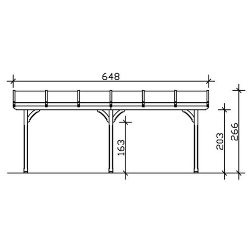 SKANHOLZ Terrassenüberdachung Rimini in Beige mit Polycarbonat-Dach, B/T: 648 x 300 cm - Bild 2