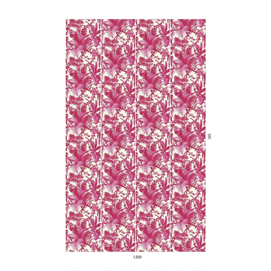 House of Hackney Wandtattoo Mural Pampas White/Azalea Floral Botanical Non-Woven B: 300 cm, H: 45 cm - Bild 1
