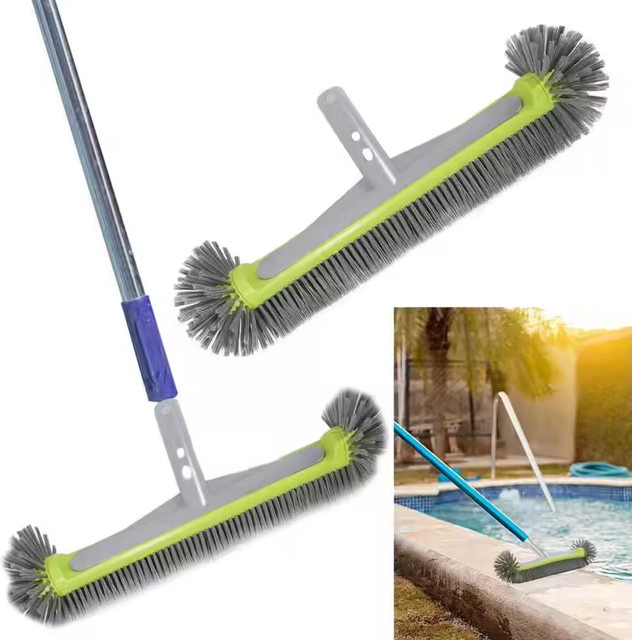 Poolreinigungsbürste 17,5 Zoll für Boden und Wand zur Algenentfernung und Reinigung deines Schwimmbeckens - Bild 1