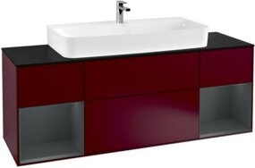 V&B Waschtischunterschrank Finion Wandbeleuchtung in Lackoptik, Breite: 160 cm, Tiefe: 50,1 cm, Höhe: 50,1 cm - Bild 1