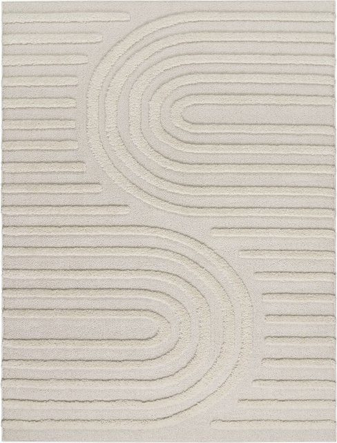 Teppich Geneva in Beige im Boho-Stil mit Hoch-Tief-Effekt, Breite: 120 cm, Tiefe: 160 cm - Bild 1