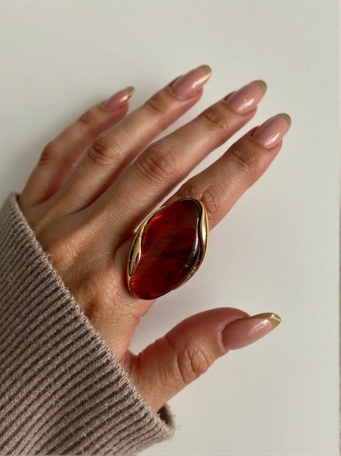TDJewelry Ring, Edelstahl, Gold, Damen - Bild 1