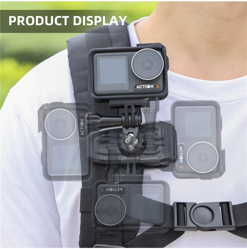 Magnetische Action Kamera Rucksack Clip Clamp Halterung in Schwarz für DJI OSMO Pocket 3, Insta360 und GoPro 13 12 11 10 9 - Bild 5