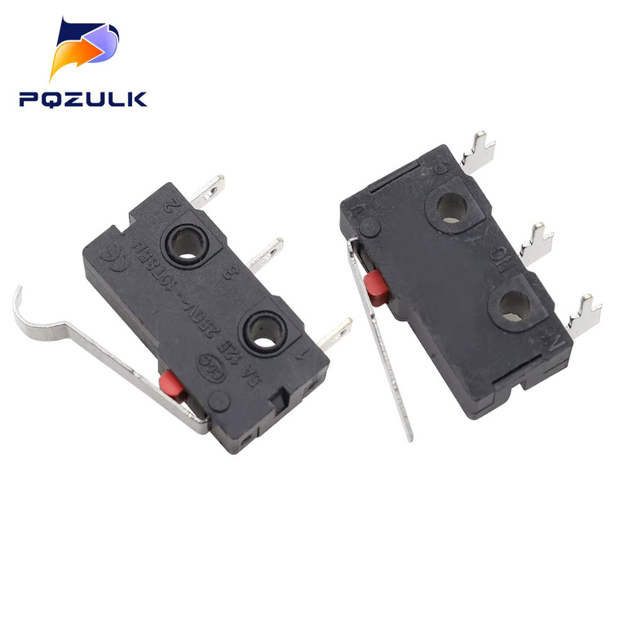 5er Set Mini Micro Endschalter mit Rollenhebel, SPDT NO NC, 5A 125V 250V, Schwarz von PQZULK - Bild 3