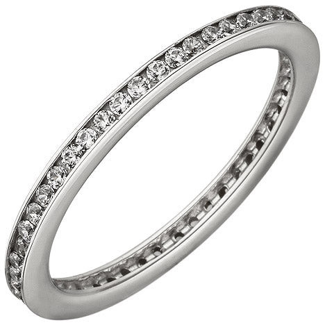 Colfem Ring 925 Sterling Silber, Zirkonia, Damen, Ringgröße 58 - Bild 1