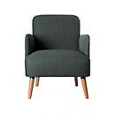 Paperflow Sessel Brooks im Retro-Design mit Massivholzgestell und Stoffbezug, Anthrazit, B/T/H: 77 x 79 x 62 cm - Bild 3