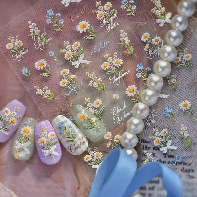 NAILFYOU Nagelaufkleber 5D Frühlingswald, Glänzend - Bild 1