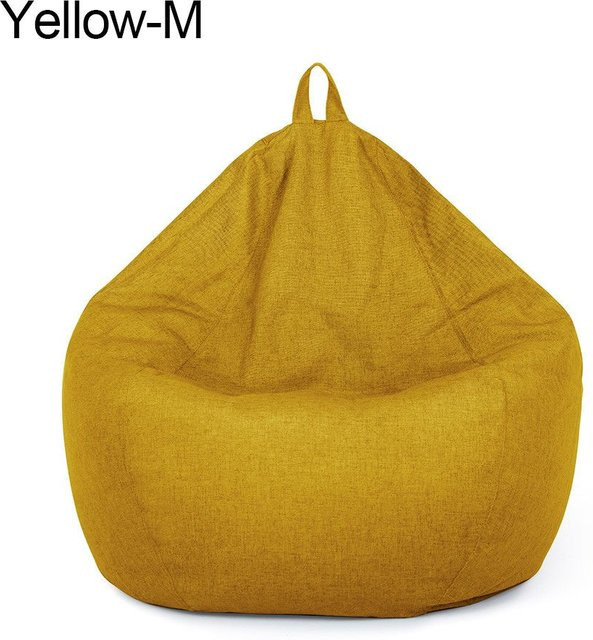 Weicher und bequemer Sitzsack in Gelb für Kinder und Erwachsene, kuscheliger Gamer-Stuhl und Liegestuhl, B/T/H: 80 x 90 x 0 cm - Bild 1