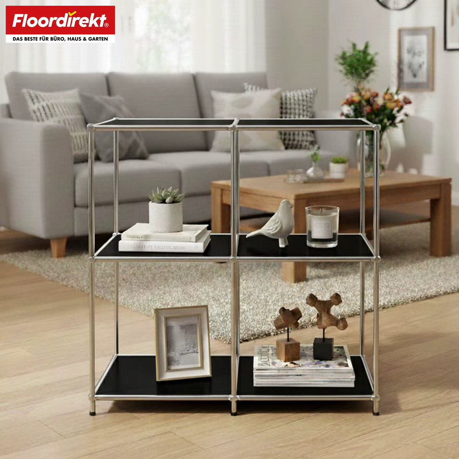 Floordirekt Metallregal Concept Epure MK 027 Standregal mit 3 Ablagen in Schwarz - Bild 5