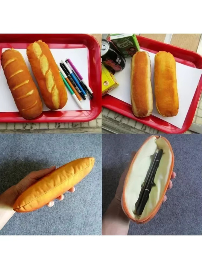 Kreatives Federmäppchen in Brotform mit großem Fassungsvermögen als lustiges Schreibwaren-Geschenk für Kinder zur Rückkehr in die Schule - Bild 6