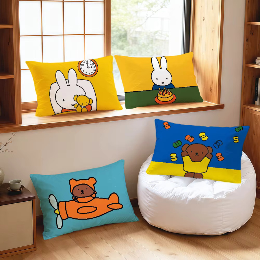 Miffy Kissenbezug im Kawaii Cartoon Design, rechteckig, B/H: 30 x 30 cm - Bild 3