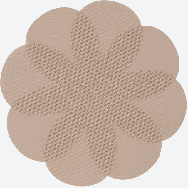NKD Platzset in Beige mit floralem Blumenmuster, Durchmesser: 38 cm - Bild 1