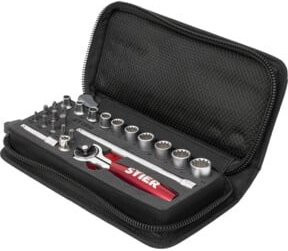 Stier Steckschlüssel- und Bit-Satz 1/4 Zoll, 24-teilig in Handwerkertasche, multicolor - Bild 1