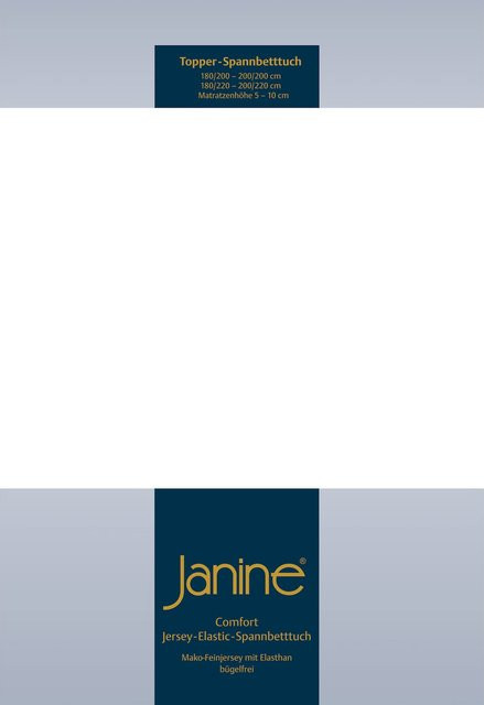 Janine Spannbetttuch Elastic Jersey aus Baumwolle, bügelfrei und atmungsaktiv - Bild 1