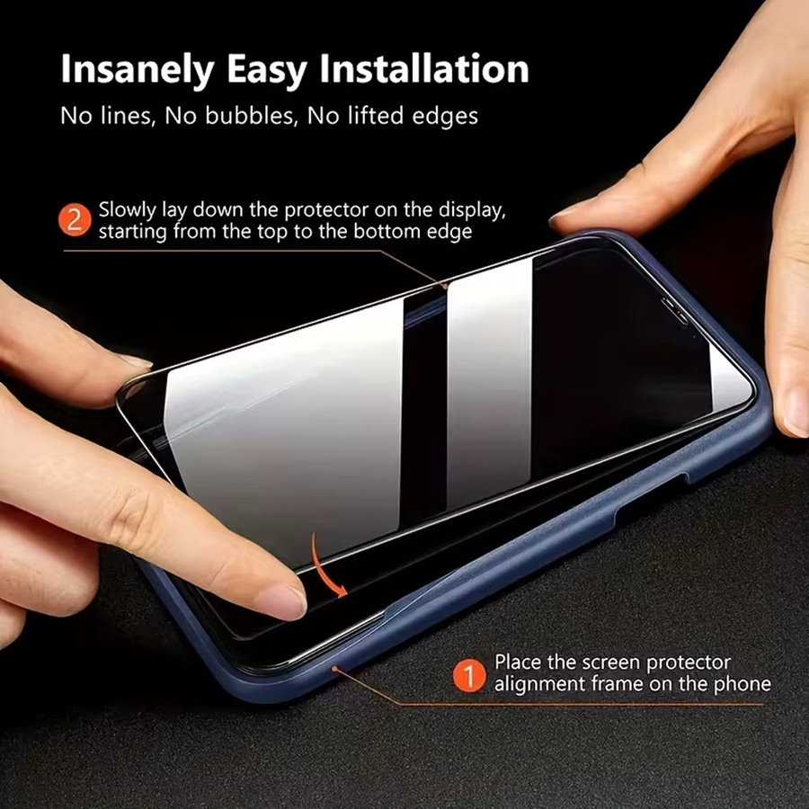 Kardeem 9D Panzerglas Displayschutz transparent für iPhone Modelle - Bild 2