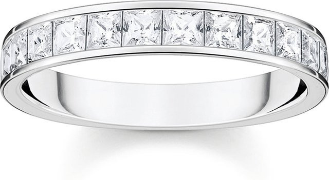 Thomas Sabo Ring, 925 Silber, Zirkonia, Damen, Ringgröße 54 - Bild 1
