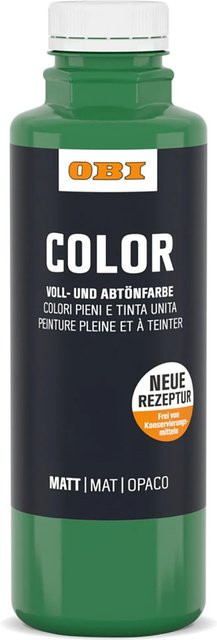 OBI Color Voll- und Abtönfarbe Dispersion wasserbasiert Grün 500 ml - Bild 1