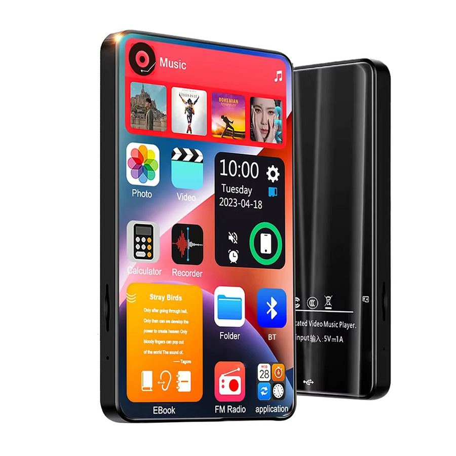occkic HD MP3 MP4 Player mit 4,0 Zoll Volltouchscreen, Bluetooth 5.2, 16GB Speicher, Lautsprecher, FM-Radio und Aufnahmefunktion in Schwarz - Bild 6