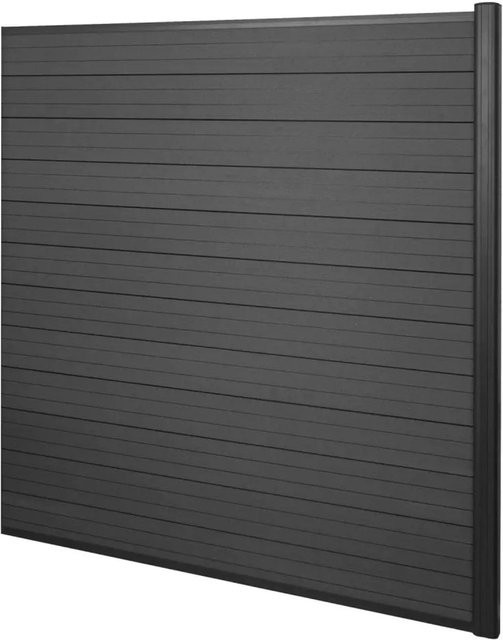 MCW WPC-Sichtschutz Savoie Windschutz Zaun Alu Premium Erweiterungselement Anthrazit Höhe: 1,85 m - Bild 1