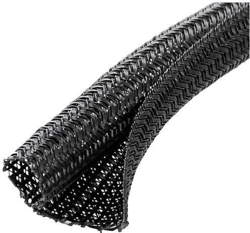 Quadrios Geflechtschlauch 22CA162 aus Polyester in Schwarz für 3 bis 4 mm Durchmesser - Bild 1