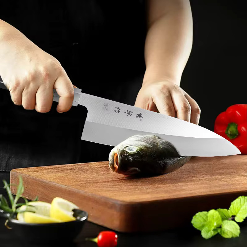 WXCOO Professionelles japanisches Kochmesser für Sushi, Sashimi und Fisch in Silber - Bild 3
