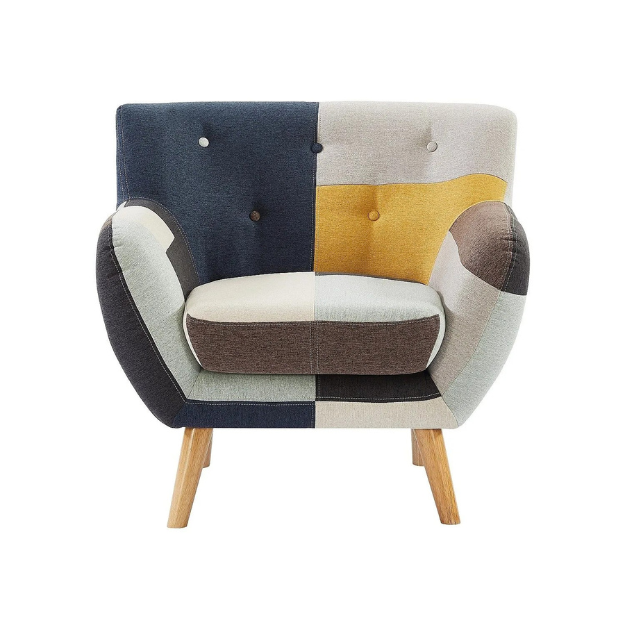 Vente-unique Sessel Serti mit gerader Rückenlehne und Armlehnen in Mehrfarbig, Skandinavischer Stil, Höhe: 88 cm - Bild 2