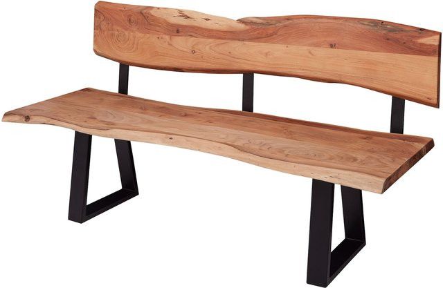 FineBuy Esszimmerbank mit Lehne im Landhaus-Stil aus Holz, Breite: 160 cm - Bild 1