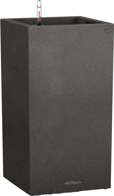 Lechuza Pflanzsäule Canto Stone high in Natursteinoptik Graphitschwarz B/T/H: 40 x 40 x 76 cm - Bild 1