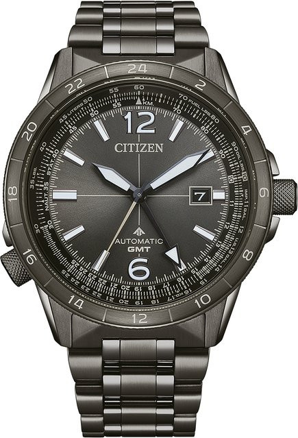 Citizen Armbanduhr Automatik, Edelstahl, Grau, 45 mm, Herren - Bild 1