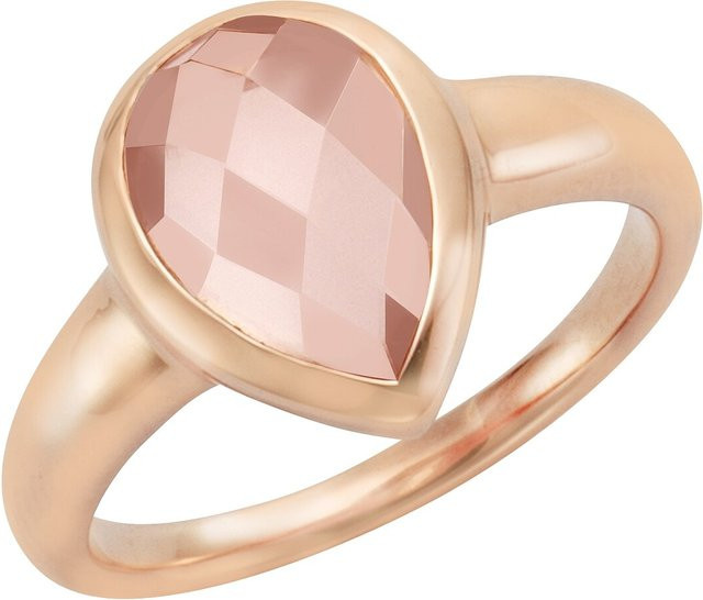 Jamelli Ring 925 Silber, rosé-vergoldet, Rosenquarz, Damen - Bild 1