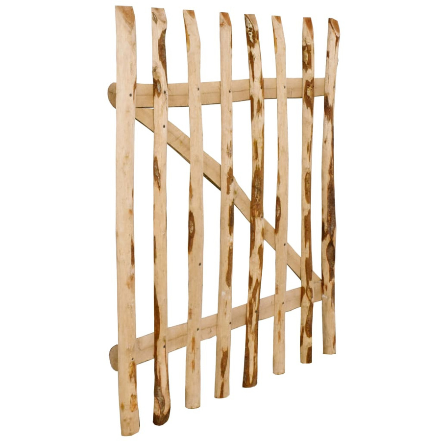 Vidaxl Doppel-Holztor aus Haselnussholz in Braun, B: 100 cm, H: 120 cm - Bild 2