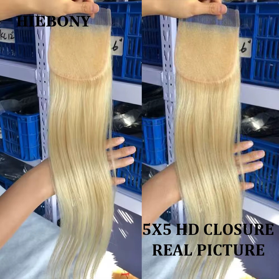 HiEbony Echthaar Extensions, Body Wave, HD Lace Frontal und Closure - Bild 3