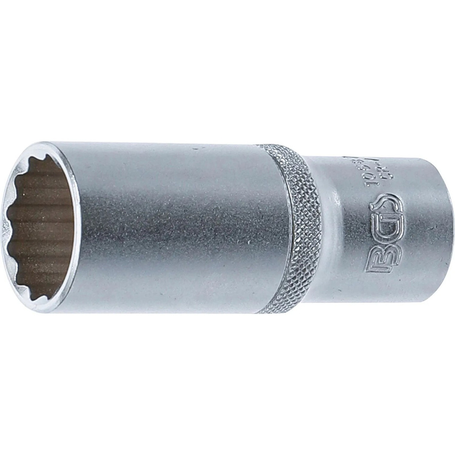 BGS Steckschlüssel-Einsatz Zwölfkant tief 10687, Antrieb 1/2 Zoll, SW 22 mm, Farbe Silber - Bild 2